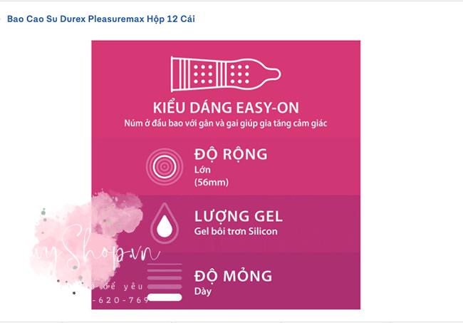 Condom Durex Pleasuremax cấu trúc