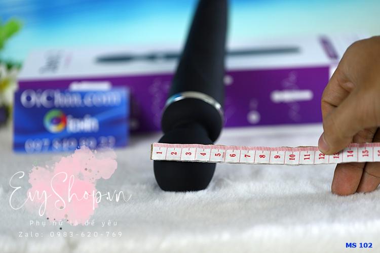 đầu chày rung có đường kính 4.4cm, massage kích thích cực sướng.