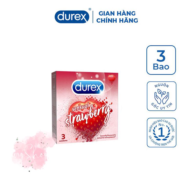 Durex hương Chocolate ngọt ngào - hương Dâu êm dịu