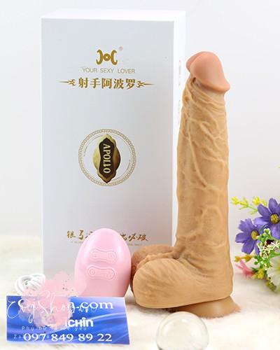 Dương vật giả APOLO-A rung thụt gắn tường tỏa nhiệt 16 chế độ
