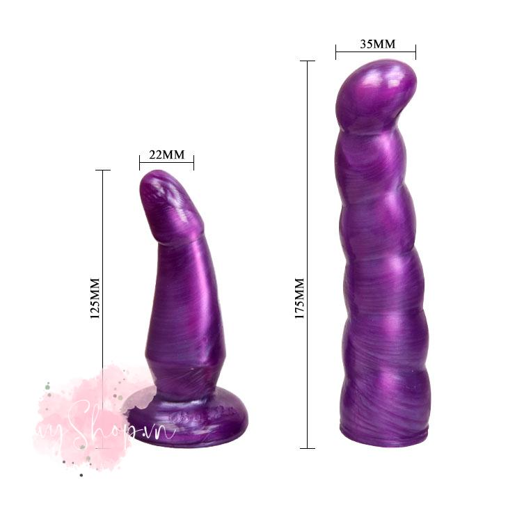 Dương vật giả có dây đeo Lybaile Ultra 2 đầu sillicone mềm mịn như thật