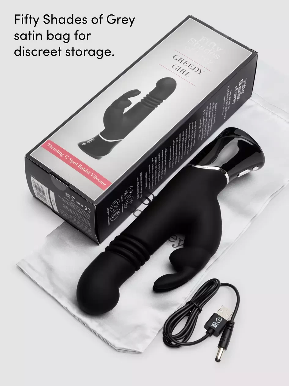 Fifty Shades of Grey Greedy Girl Thrusting Rabbit Vibrator là đồ chơi tình dục cao cấp của Lovehoney