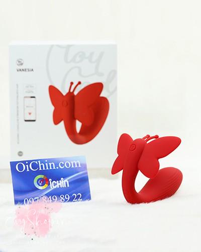 Máy rung tình yêu VANESIA Bướm đỏ rung đa chế độ điều khiển từ xa qua App