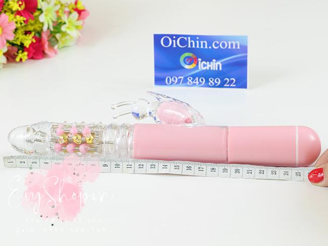Chiều dài dương vật giả Pink Butterfly 26cm