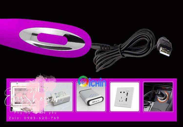 Máy mát xa Pretty Love Wade có pin sạc tích hợp được sạc qua cáp USB