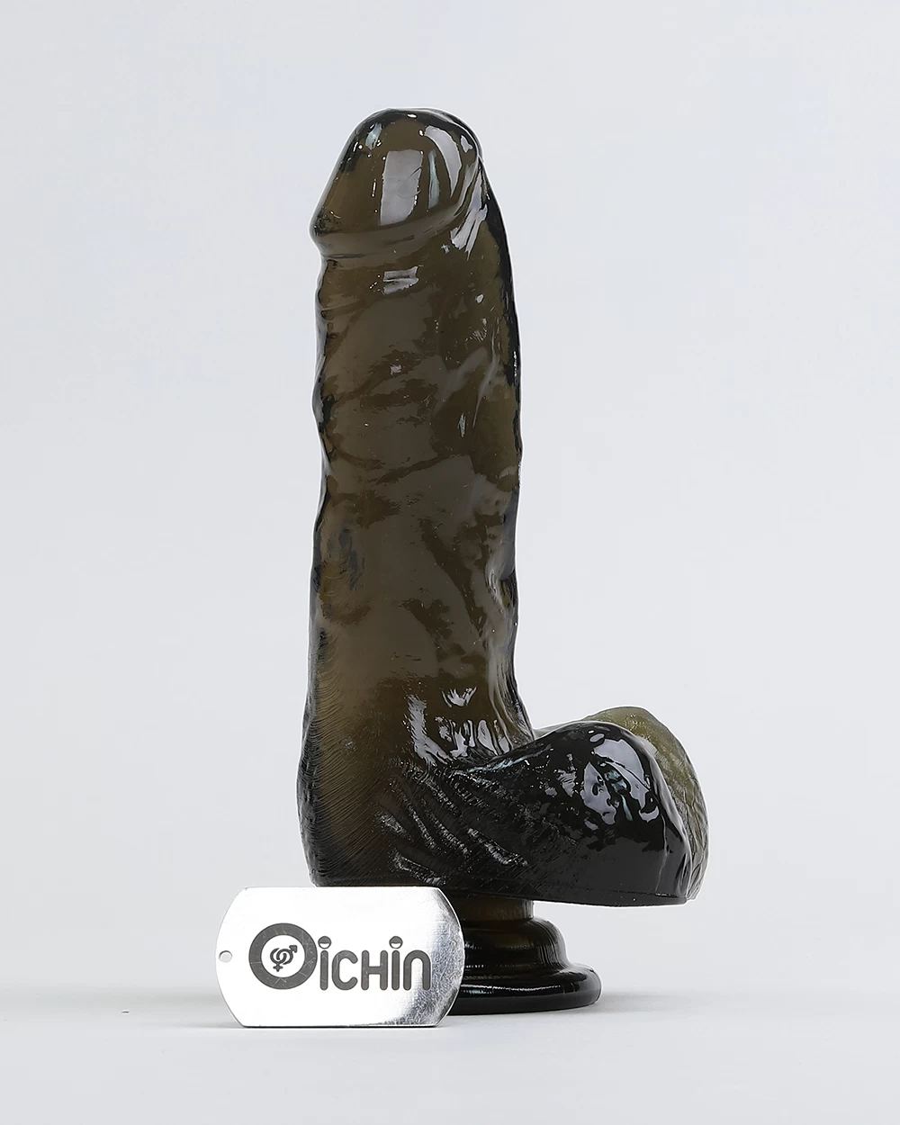 Dương vật giả màu đen gắn tường silicone mềm như thật size nhỏ