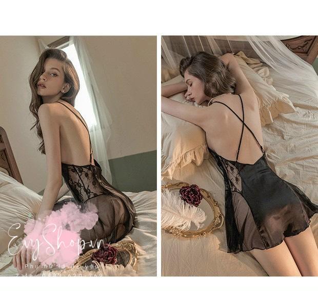 Đầm Ngủ Ren Nữ Trong Suốt - EvyShop.VN