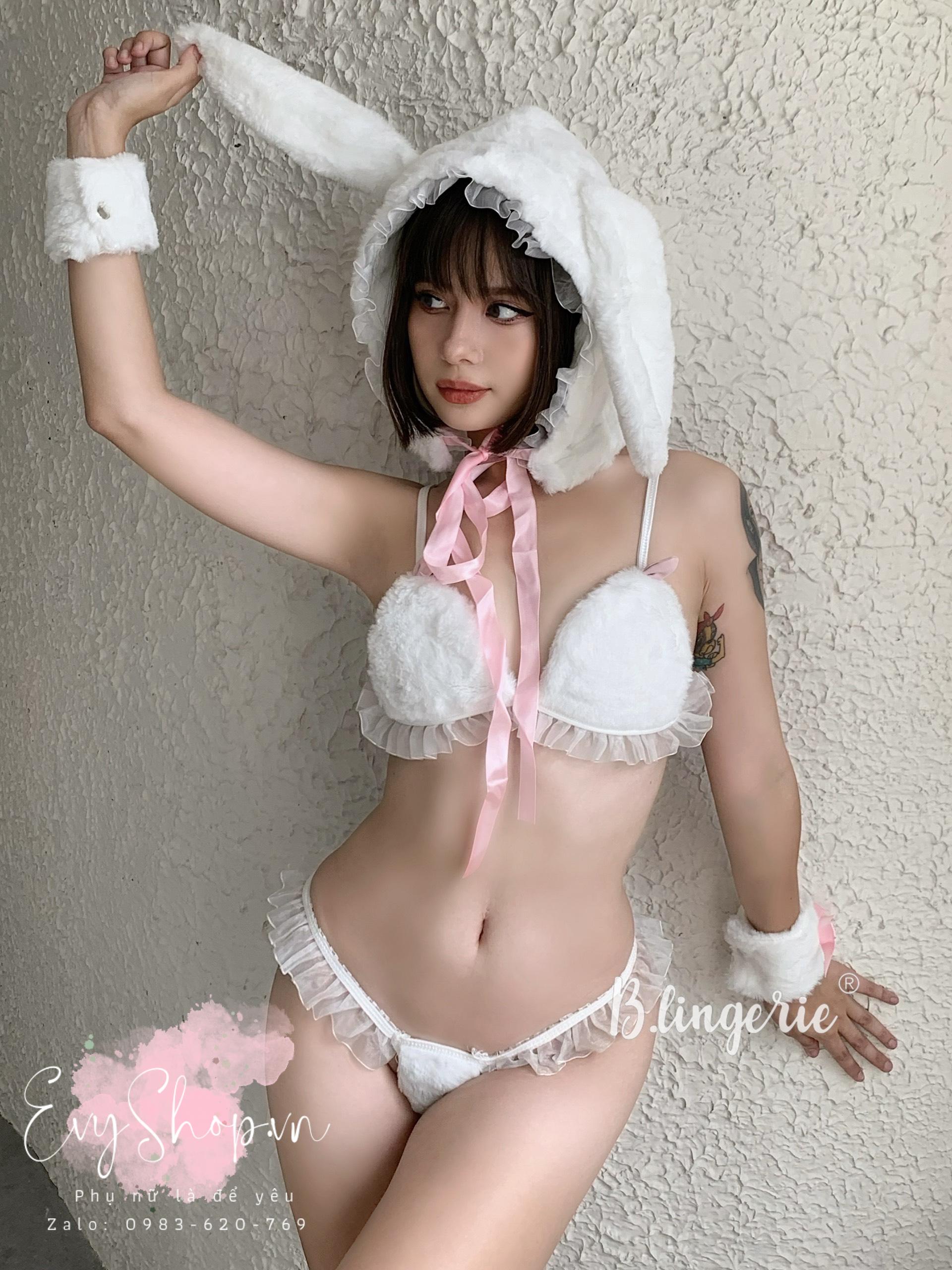 Bộ Đồ Cosplay Bé Thỏ Đáng Yêu