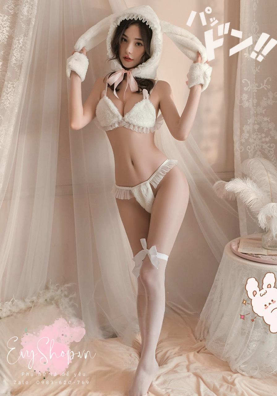 Bộ Đồ Cosplay Bé Thỏ Đáng Yêu